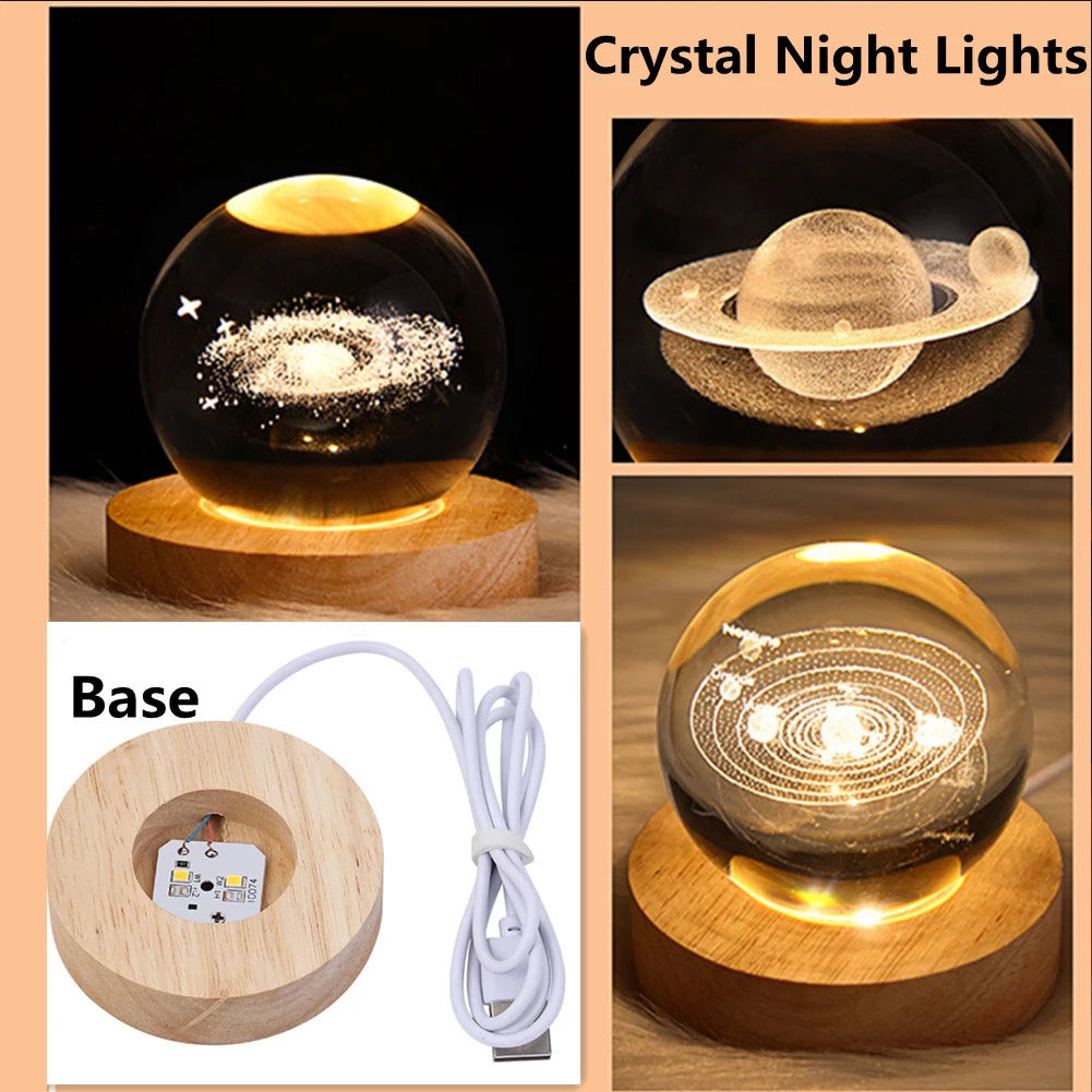 LED Crystal Ball Night Light