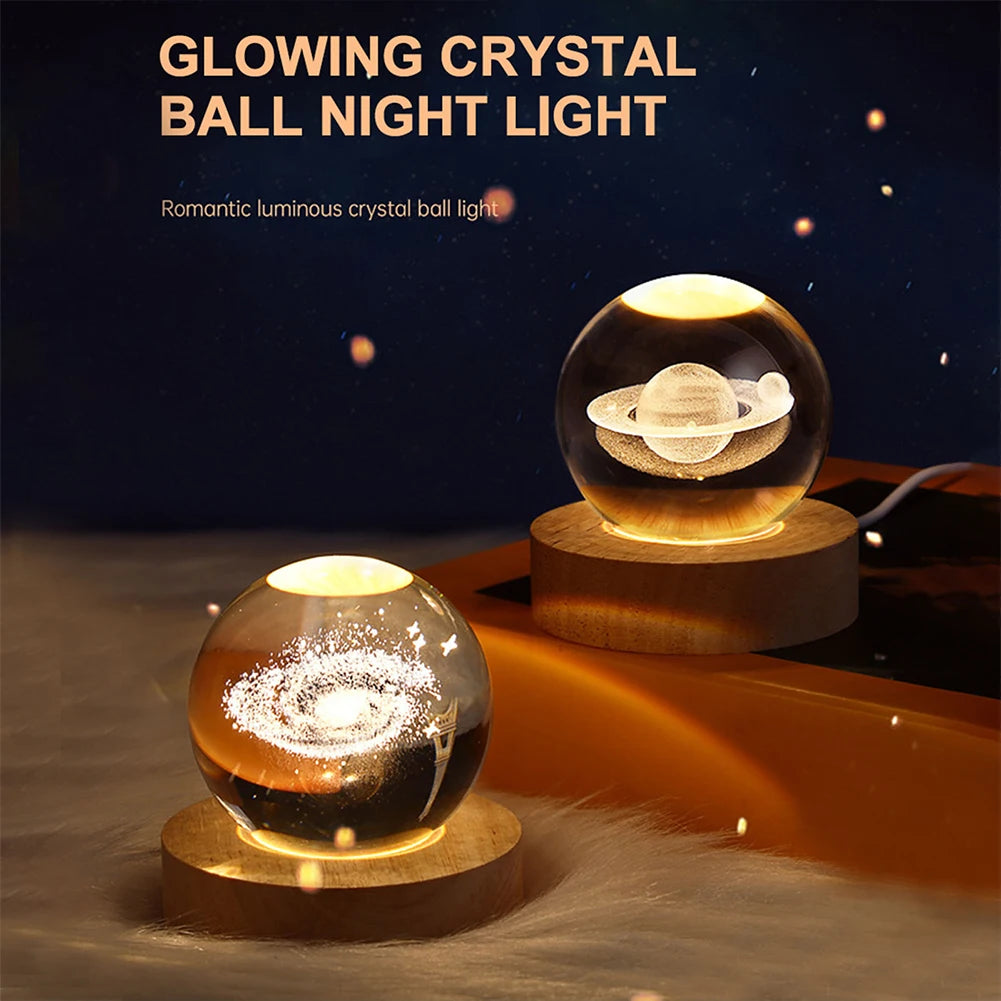 LED Crystal Ball Night Light